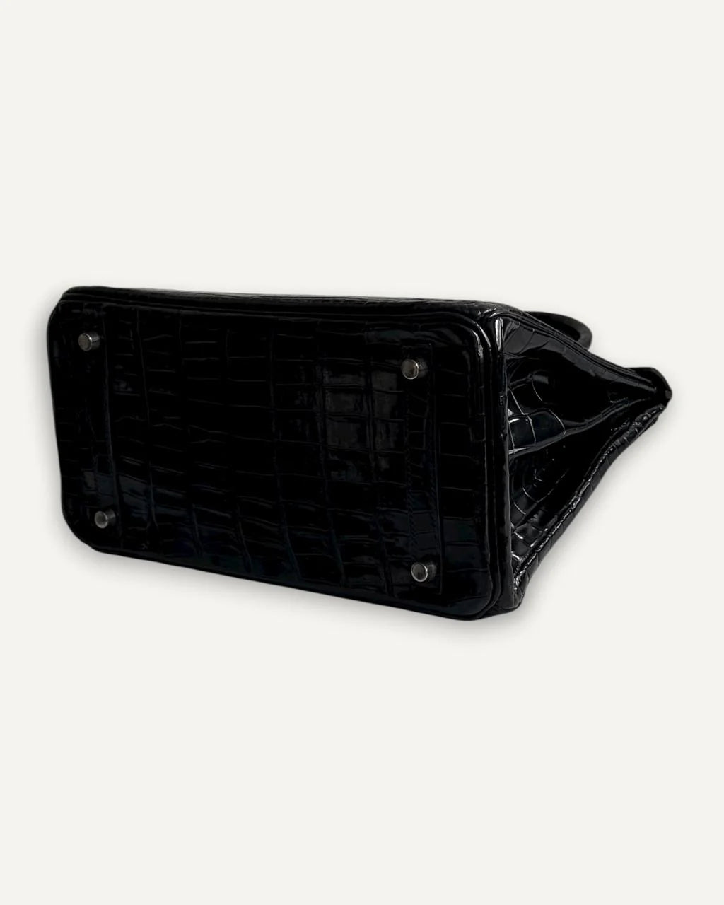 Hermès Birkin 30 Croco Porosus Shiny Noir Palladium