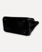 Hermès Birkin 30 Croco Porosus Shiny Noir Palladium