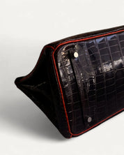 Bolsa Hermés Birkin 35 Croco Shiny Miel Orange com Ferragens Palladium