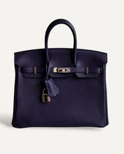 Hermès Birkin 25 Togo Bleu Nuit Palladium