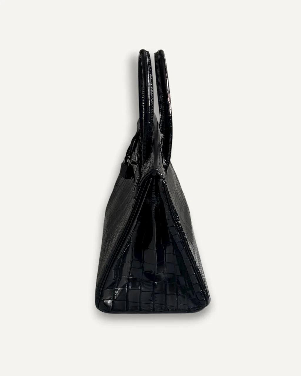 Hermès Birkin 30 Croco Porosus Shiny Noir Palladium