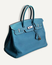 Hermès Birkin 35 Togo Bleu Jeans Palladium