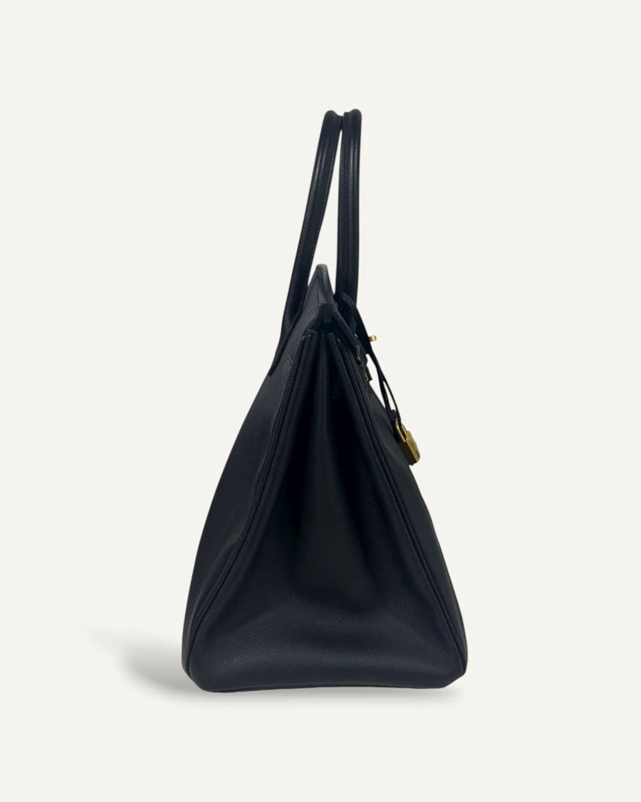 Bolsa Hermès Birkin 35 Epsom Noir com Ferragens Gold