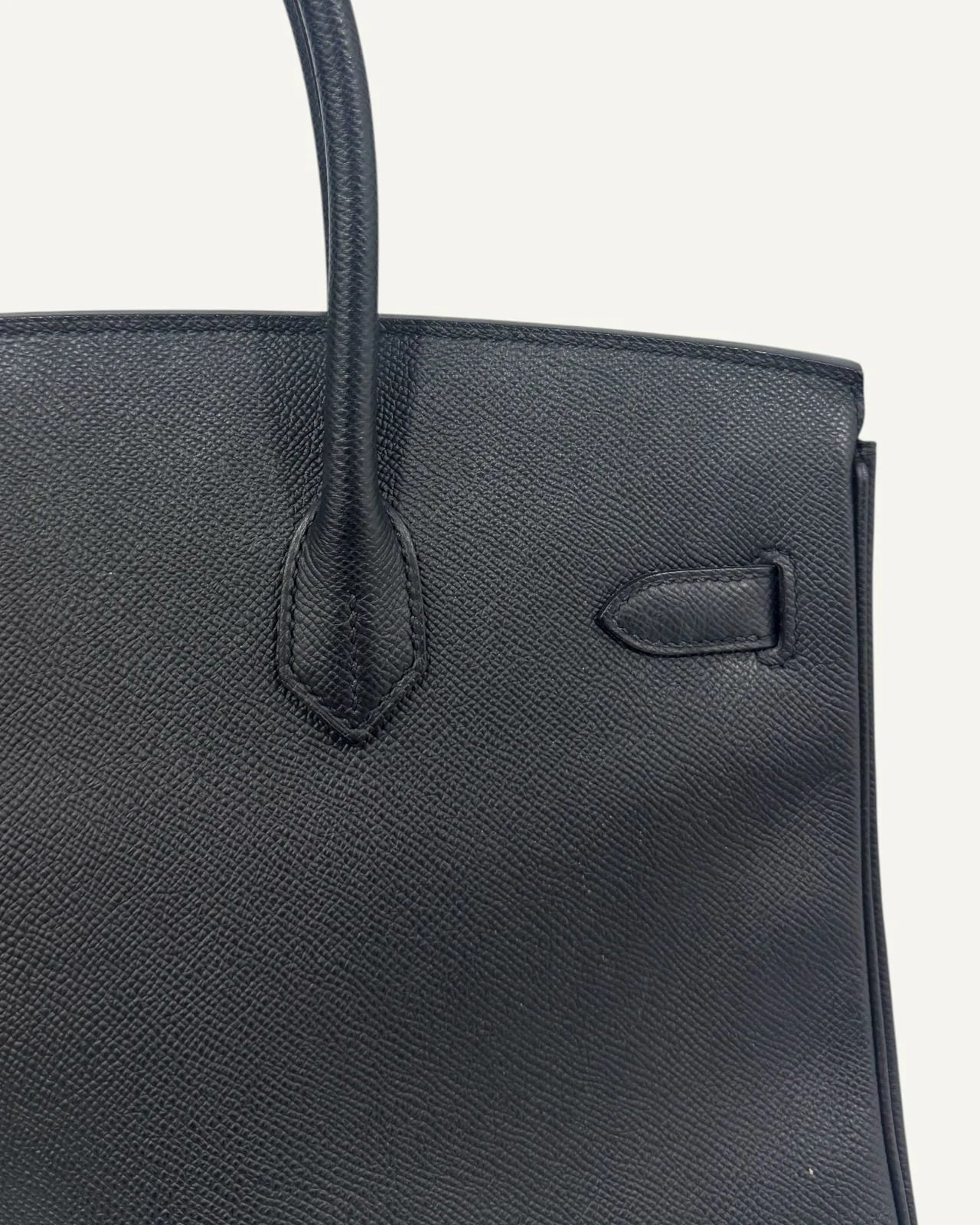 Bolsa Hermès Birkin 35 Epsom Noir com Ferragens Gold