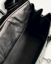 Hermès Birkin 30 Croco Porosus Shiny Noir Palladium