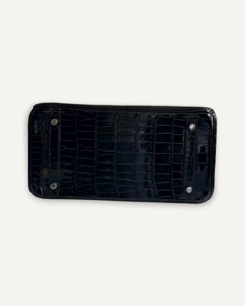 Hermès Birkin 30 Croco Porosus Shiny Noir Palladium