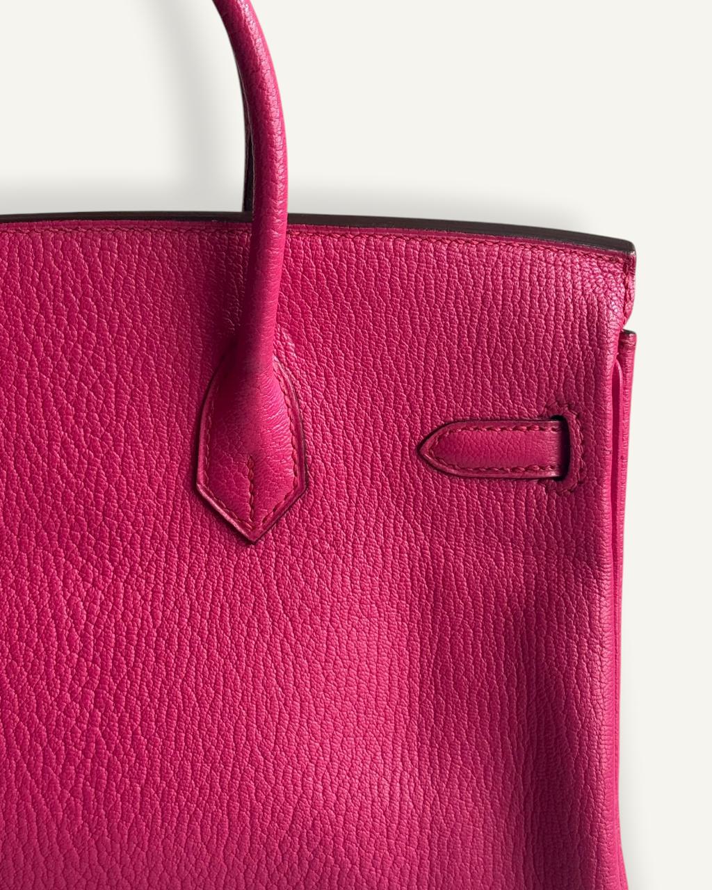 Hermès Birkin 25 Chevre Rose Pourpre Gold