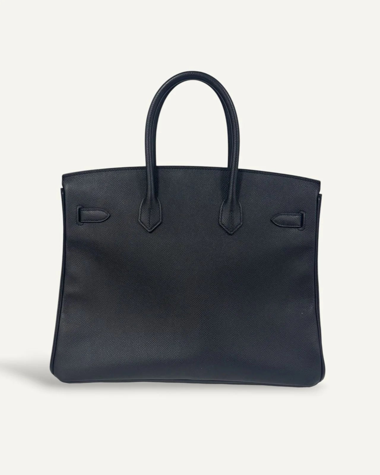 Bolsa Hermès Birkin 35 Epsom Noir com Ferragens Gold