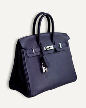 Hermès Birkin 25 Togo Bleu Nuit Palladium