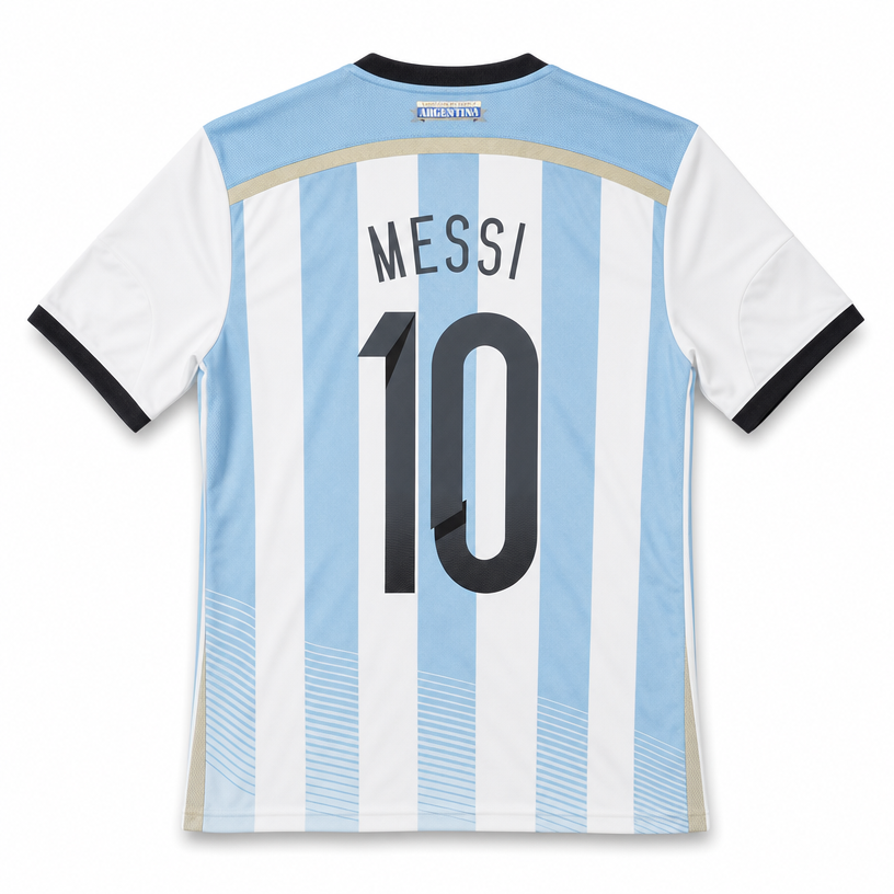 Camiseta Titular Argentina Mundial 2014 – N°10 Messi