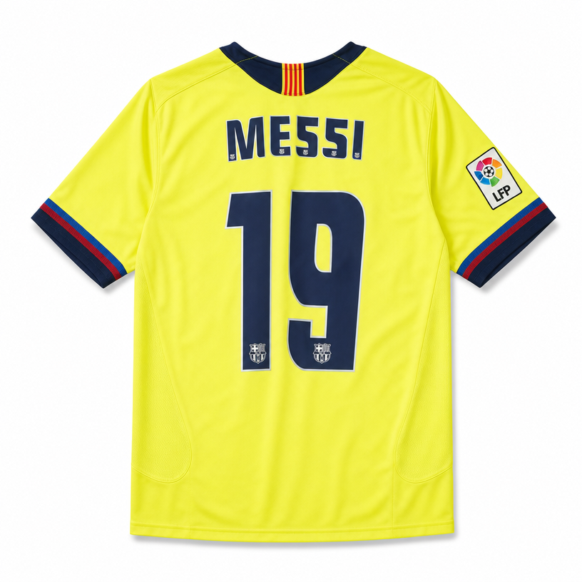 Camiseta Visitante Barcelona – Temporada 2005/06 – Amarillo Neon