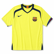 Camiseta Visitante Barcelona – Temporada 2005/06 – Amarillo Neon