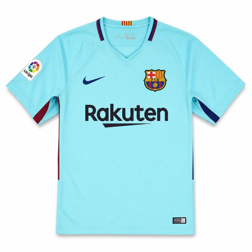 Camiseta Visitante Barcelona Temporada 2017/18 – Azul Cielo Rakuten