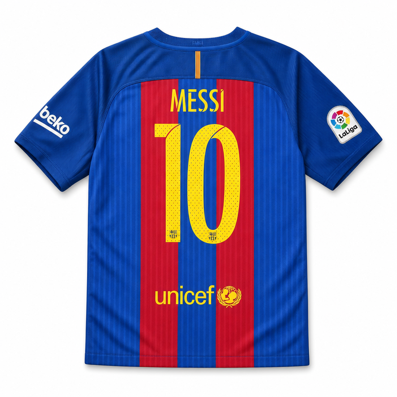 Camiseta Titular Barcelona Temporada 2016/17 – Rayas Clásicas