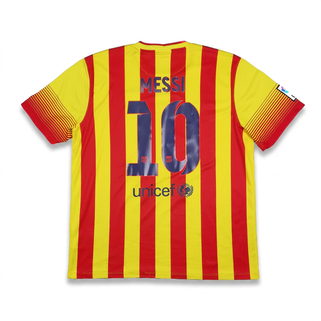 Camiseta Visitante Barcelona Temporada 2013/14 – Senyera Qatar Airways