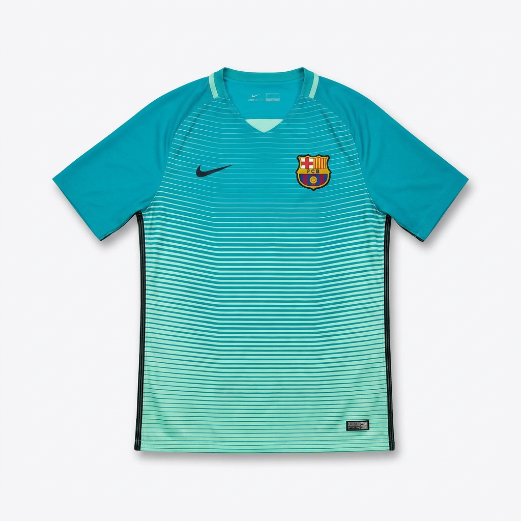 Tercera Camiseta Barcelona Temporada 2016/17 – Verde Agua Degradé