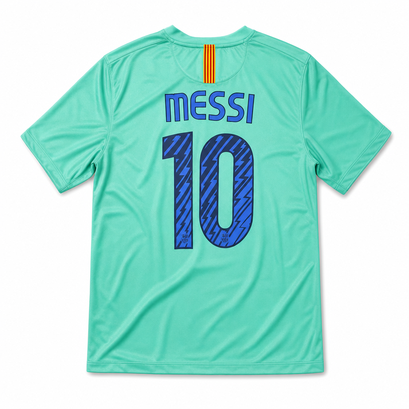 Camiseta Visitante Barcelona Temporada 2010/11 – Verde Agua UNICEF