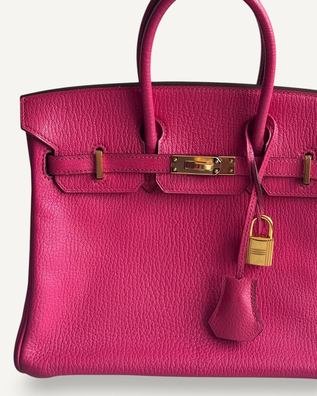 Hermès Birkin 25 Chevre Rose Pourpre Gold