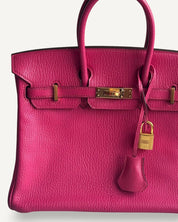 Hermès Birkin 25 Chevre Rose Pourpre Gold
