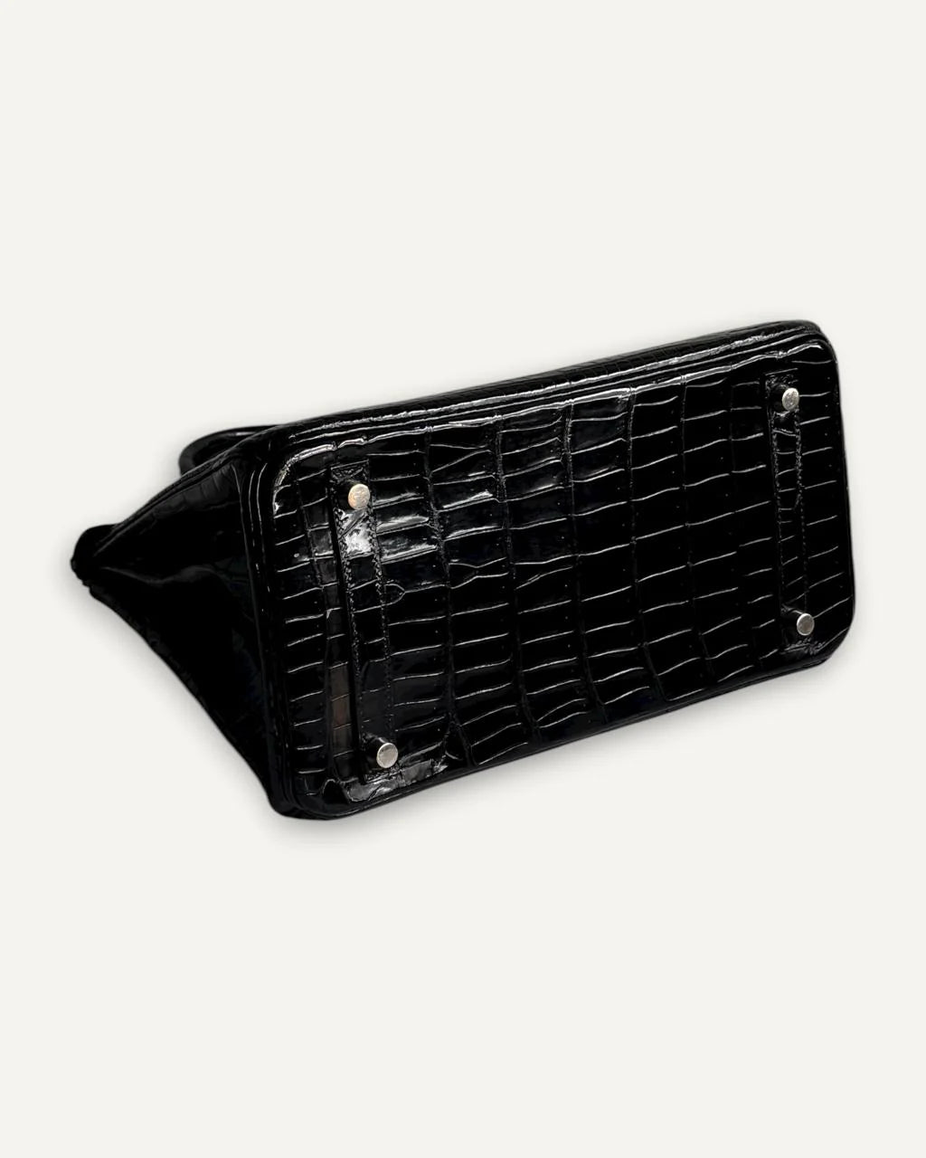 Hermès Birkin 30 Croco Porosus Shiny Noir Palladium