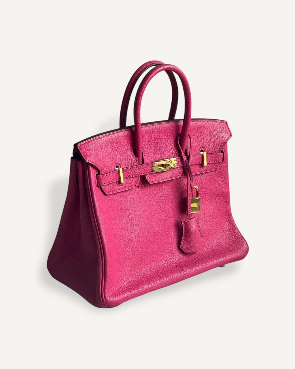 Hermès Birkin 25 Chevre Rose Pourpre Gold